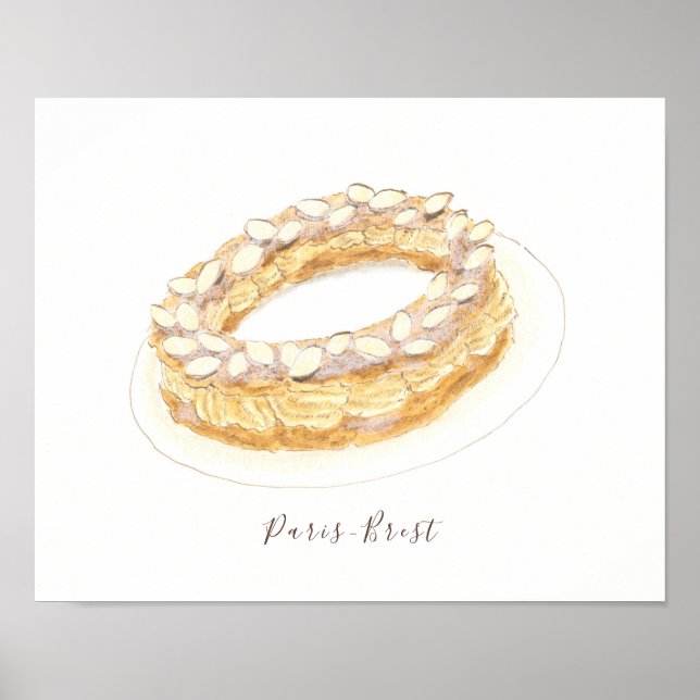 Affiche Aquarelle Paris-Brest (Devant)