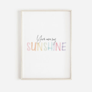 Affiche Aquarelle pastel vous êtes mon empreinte d'art sol