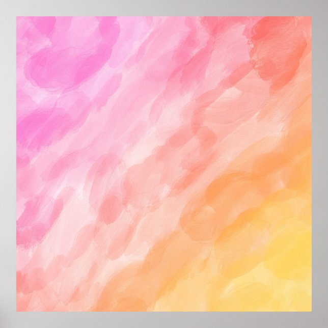 Affiche Aquarelle peinte pastel (Devant)