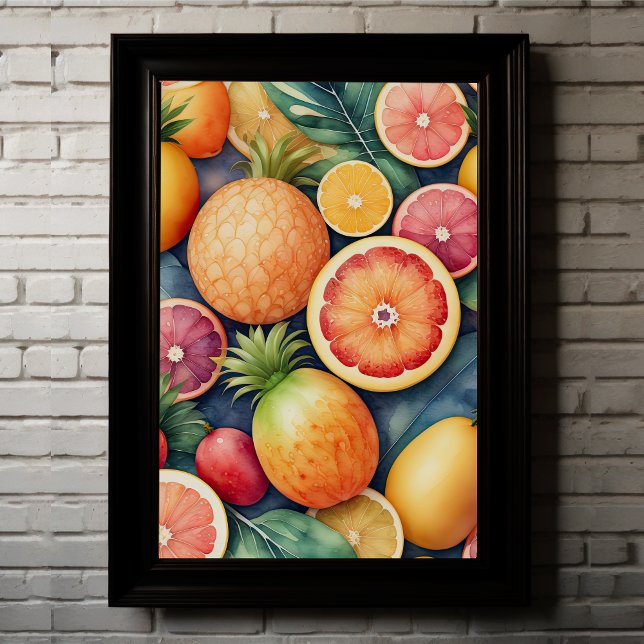 Affiche Aquarelle Peinture de fruits secs IV (Créateur téléchargé)