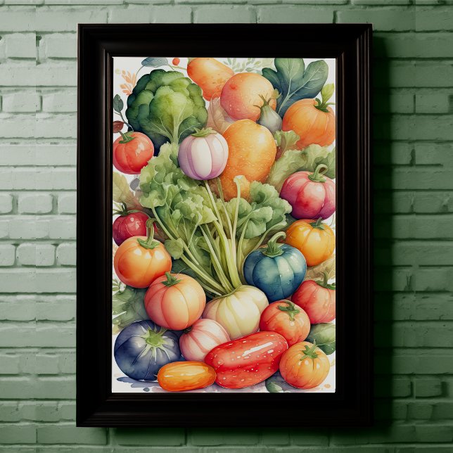 Affiche Aquarelle Peinture des légumes secs II (Créateur téléchargé)