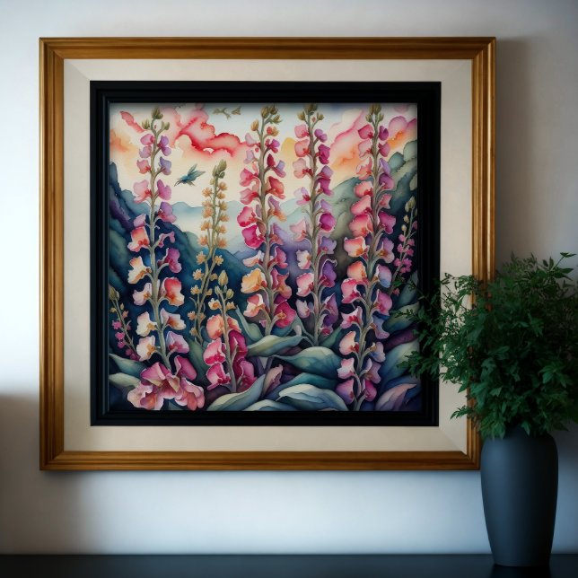 Affiche Aquarelle Peinture des Snapdragons (Créateur téléchargé)