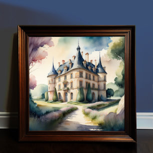 Affiche Aquarelle Peinture du Château de France II