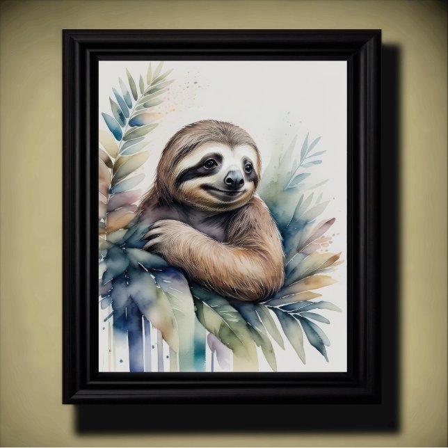 Affiche Aquarelle Peinture d'une fente 5:4 (Créateur téléchargé)