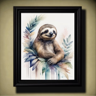 Affiche Aquarelle Peinture d'une fente 5:4