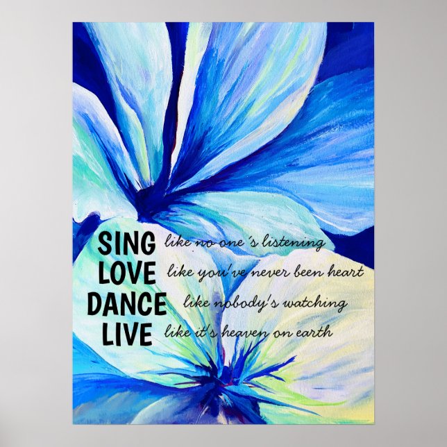 Affiche Aquarelle Perse Lys Pétales Inspiration (Devant)