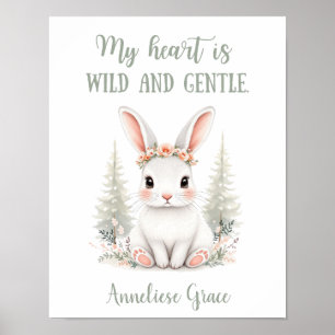 Affiche Aquarelle personnalisée Lièvre Bois Élevage