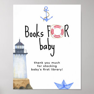 Affiche Aquarelle phare - Livres pour bébé