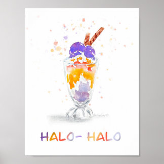 Affiche Aquarelle philippine/philippine Halo Halo