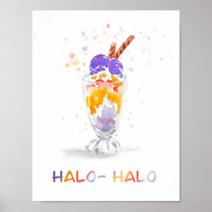 Affiche Aquarelle philippine/philippine Halo Halo Imprimer