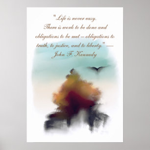 Affiche Aquarelle Pine Arbre volant Aigle paysage