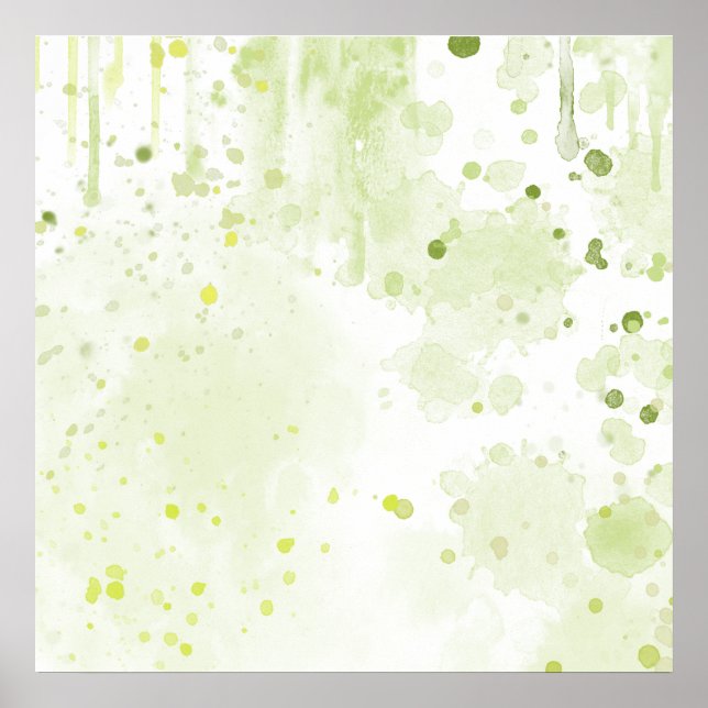 Affiche Aquarelle Plaques Vert et Sage (Devant)