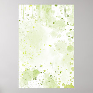 Affiche Aquarelle Plaques Vert et Sage