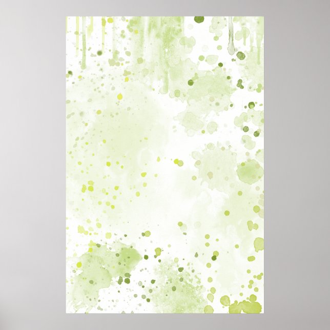Affiche Aquarelle Plaques Vert et Sage (Devant)