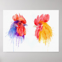 Aquarelle Portrait deux costumes