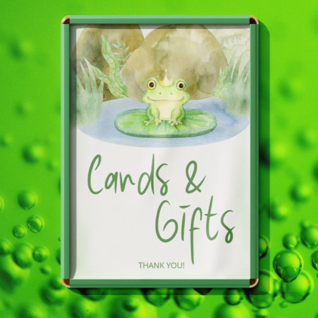 Affiche Aquarelle Princess Frog Cartes et cadeaux de Baby  (Créateur téléchargé)