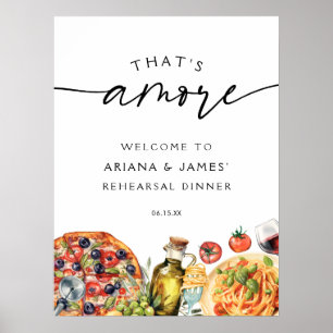 Affiche Aquarelle qui plus cuisine italienne