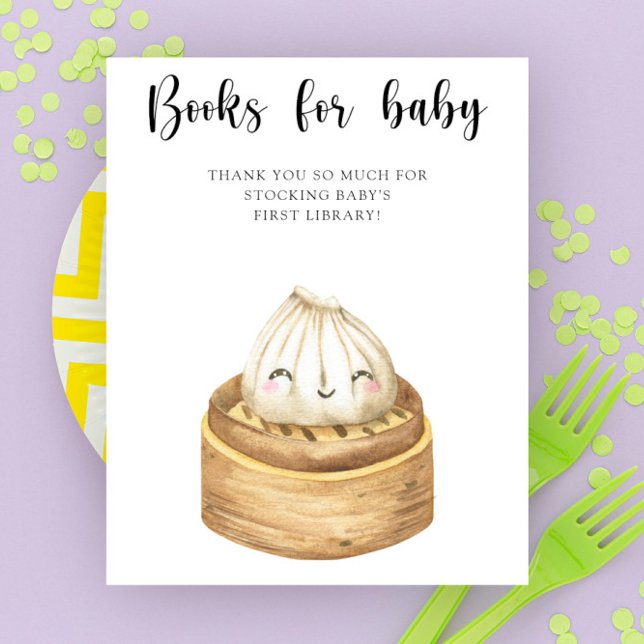 Affiche Aquarelle ravioli chinois - livres pour bébé (Créateur téléchargé)