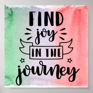 Affiche Aquarelle - Retrouvez Joie Dans Le Voyage