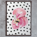 Affiche Aquarelle rose exotique moderne Flamant rose & poi<br><div class="desc">Aquarelle rose exotique moderne Flamant rose & points</div>