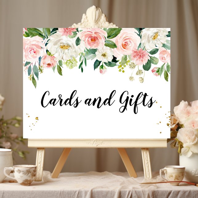 Affiche Aquarelle rose moderne Beauté Fleurs et gouttes d' (Créateur téléchargé)