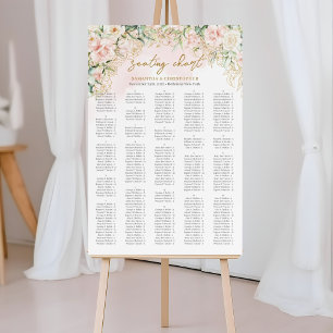 Affiche Aquarelle roses rose pâle eucalyptus Alphabétique