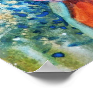 Affiche Aquarelle rouge