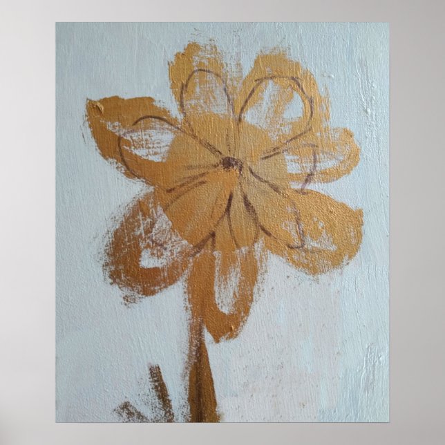 Affiche Aquarelle rustique Gold Daisy (Devant)