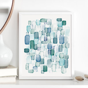 Affiche Aquarelle Sea Glass Art Imprimer