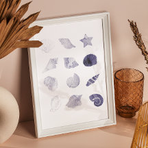 Aquarelle Sea Shell Art nautique