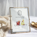 Affiche Aquarelle | Signature Mariée & Salle Boisson<br><div class="desc">Personnalisez ce panneau avec les noms de la mariée et du marié et leur choix de boisson préférée. Différentes illustrations de cocktails peuvent être faites sur demande. Ajoutez votre libellé personnalisé à cette conception à l'aide des cases "Modifier ce modèle de conception" situées à droite de l'élément ou cliquez sur...</div>