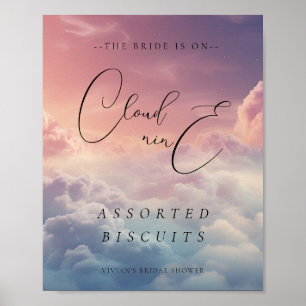 Affiche Aquarelle Sunset Cloud 9 Fête des mariées Symbole