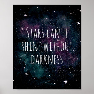 Affiche Aquarelle tendance Starry Night Inspirational Cita