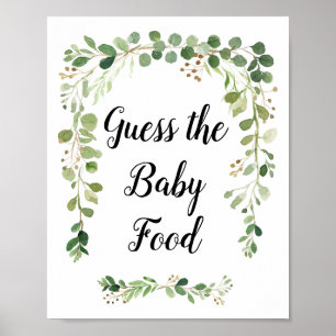 Affiche Aquarelle verdoyante Guess the Baby Food