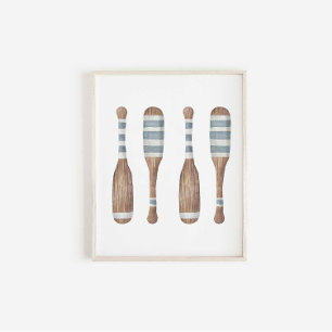 Affiche aquarelle vintage empreinte