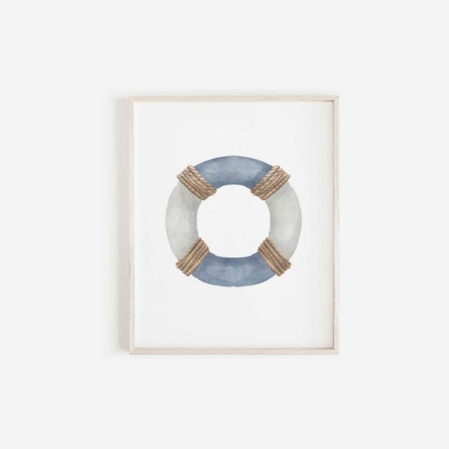 Affiche aquarelle vintage Life Preserver imprimer (Créateur téléchargé)