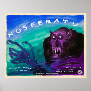Affiche Aquarelle vintage Nosferatu