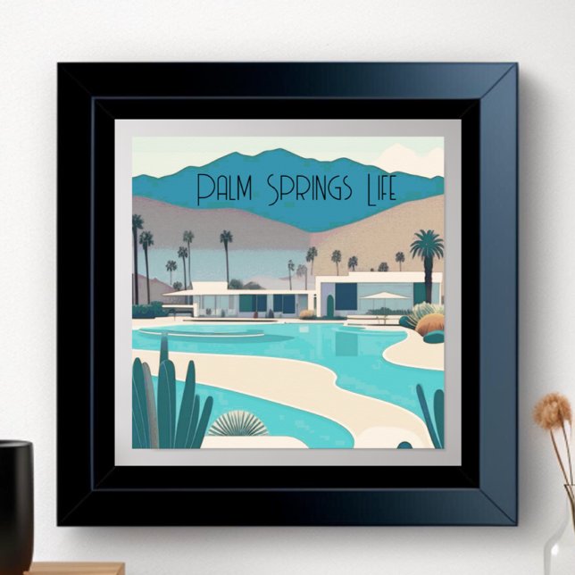 Affiche Aquarelle vintage Palm Springs (Créateur téléchargé)