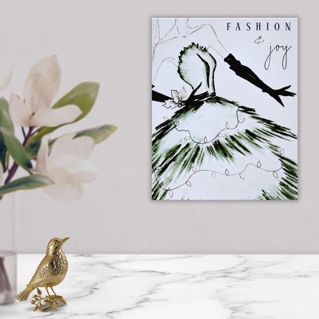 Affiche Aquarelle Vogue Mode Modèle Vacances (Créateur téléchargé)