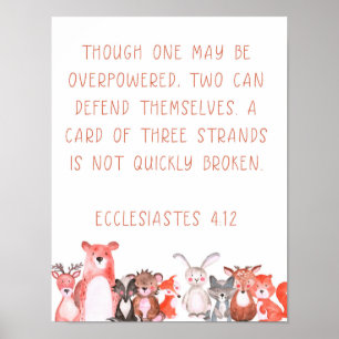 Affiche Aquarelle Woodland Baby Animal Nursery Art