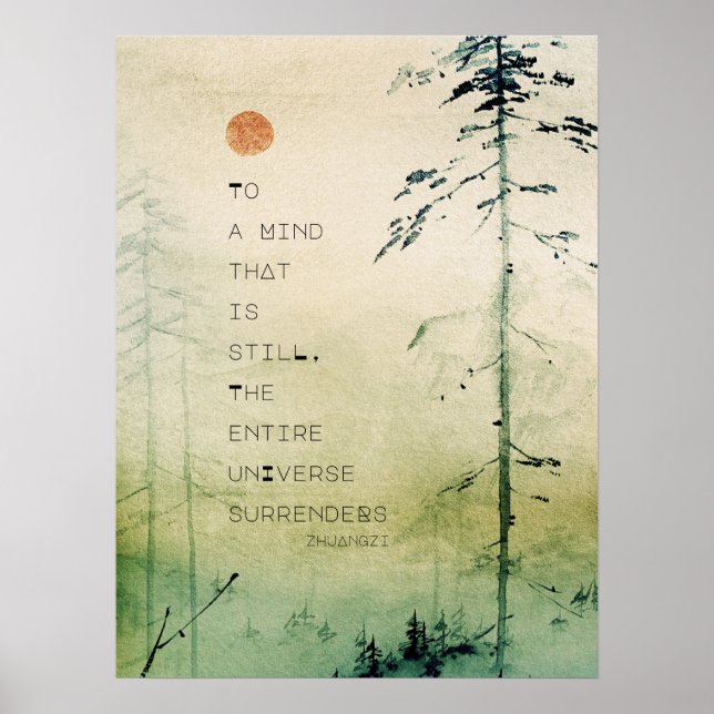 Affiche Aquarelle Zen Motivational Paysage (Devant)