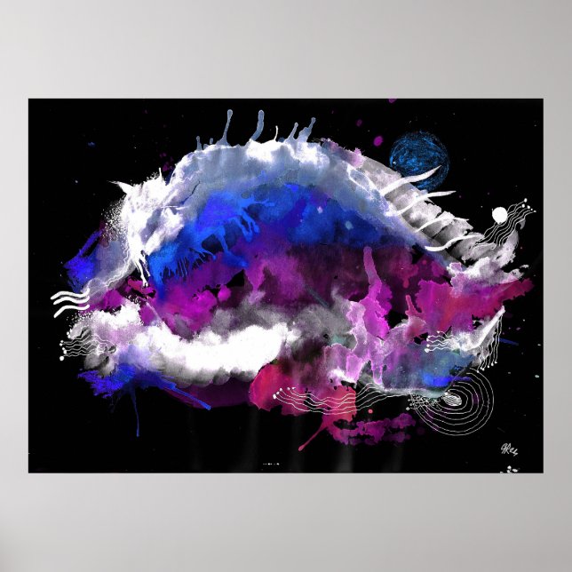 Affiche Aquarelles des yeux de Galaxy (Devant)