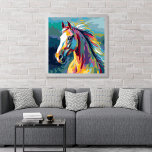 Affiche Aquarelles Illustration de la tête de cheval<br><div class="desc">Belle illustration de tête de cheval en aquarelle avec un monogramme personnalisé et optionnel.</div>