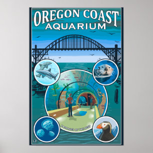 Affiche Aquarium de la côte de l'Oregon