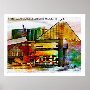 Affiche Aquarium national de Baltimore — Stained Glass Pop