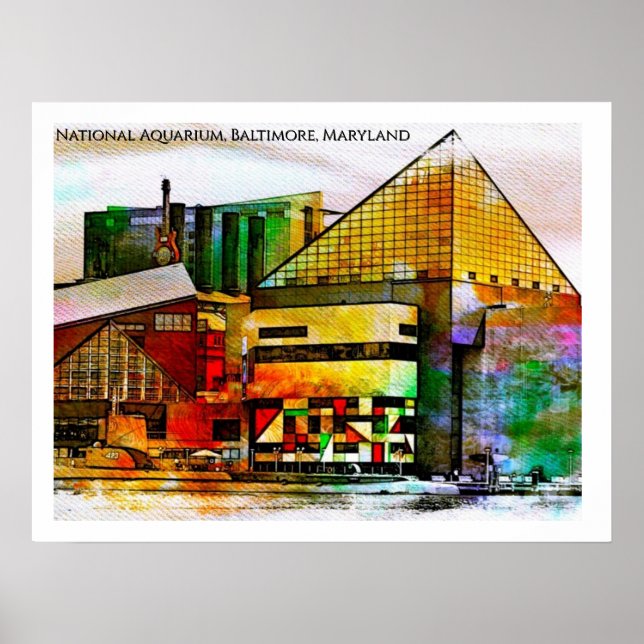 Affiche Aquarium national de Baltimore — Stained Glass Pop (Devant)