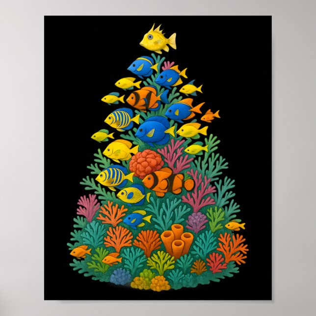 Affiche Aquarium Saltwater Arbre de Noël (Devant)