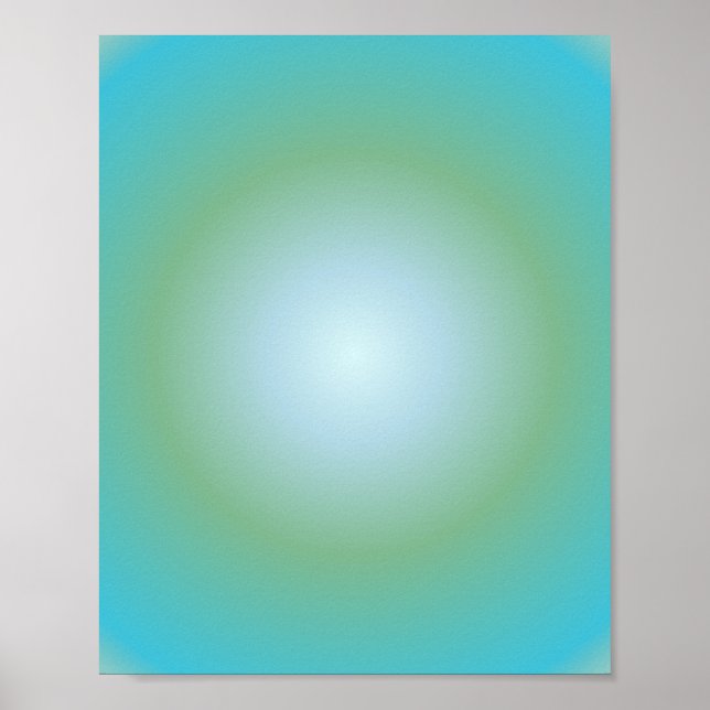 Affiche Aquarius Aura Gradient Zodiac, Blue Green Gradient (Devant)
