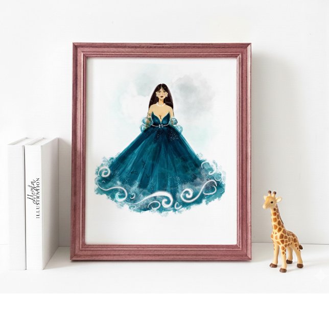 Affiche Aquarius Constellation Poster, Minimalist Zodiac  (Créateur téléchargé)