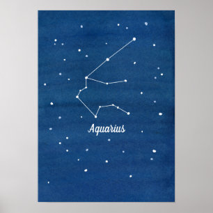 Affiche Aquarius Constellation Stars Sky